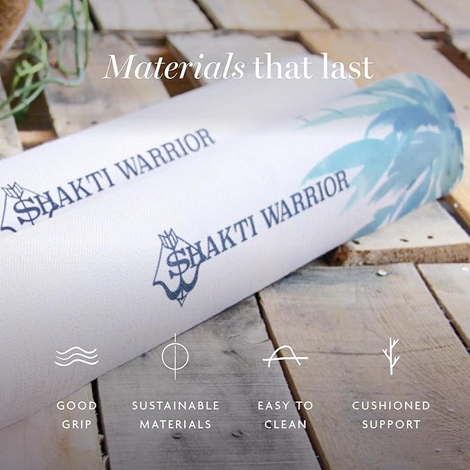 Shakti Warrior Pro Hemp Mat - Artist Designed, Premium Printed Eco-Friendly Non-Slip mat, Great for Regular & Hot Yoga, Pilates, Workouts 72 inch x 24 inch x 3mm Thick