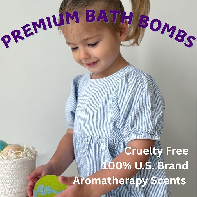 EvolutionUSA 1pc Purple Epic Superhero Bath Bombs for Kids, Super Hero Bath Bomb with Toy Inside, Lush Children Bathbomb, Organic Bathbomb with Surprise Inside, Fizzy Fun Superhero Bath Ball - Bloomnest