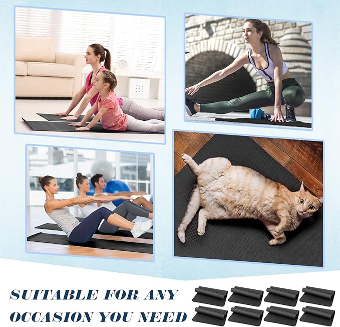 10 Pack Yoga Mats Bulk, 68'' x 24'' x 4mm Thick Yoga Mats for Kids and Adult Gym Mats Bundle Latex Free Exercise Mats with Non Slip Texture for Outdoor Yoga, Pilates or Workout - Bloomnest