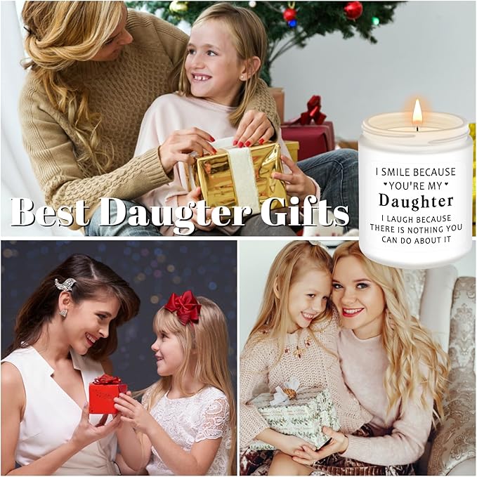 Homsolver Daughter Gifts from Mom Dad, Birthday Mothers Day Christmas Gifts, You're My Daughter Scented Candle - Bloomnest