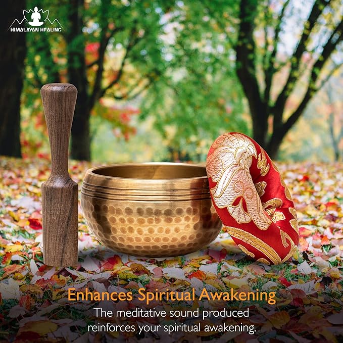 Tibetan Singing Bowls Set~ Meditation Sound Bowl hand Hammered in Nepal For Yoga, Meditation, Mindfulness, Healing & Chakra balancing~ (3 inch) - Bloomnest