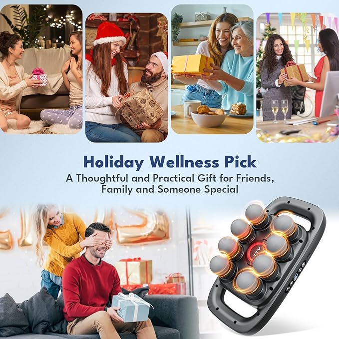 VTT 8-Head Massage Gun, Deep Tissue Back Massager, Electric Handheld Massager for Back, Shoulders, Legs, Muscle Pain Relief, Ideal Gifts for Women, Men, Mom, and Dad - Bloomnest