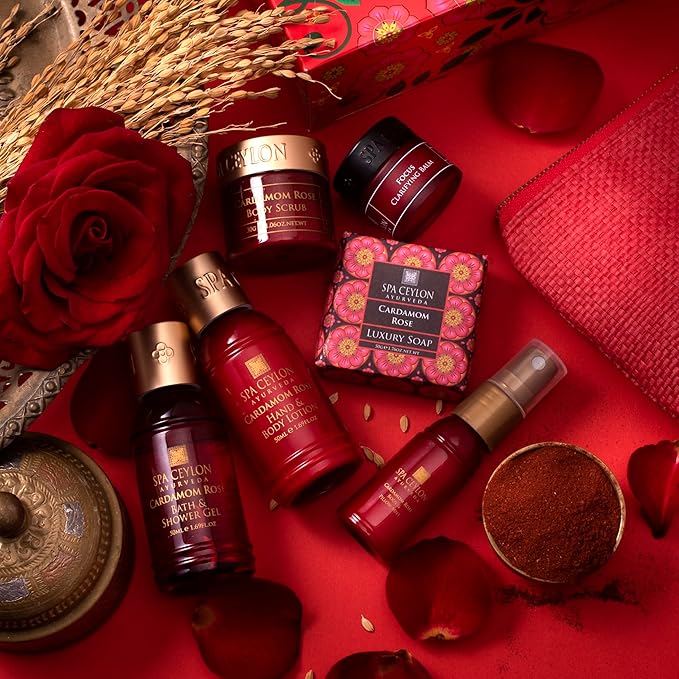 SPA CEYLON Cardamomrose Home Spe set | Spa Gifts | Pampering | Ayurvedic | All Natural | Mother's day gifting - Bloomnest