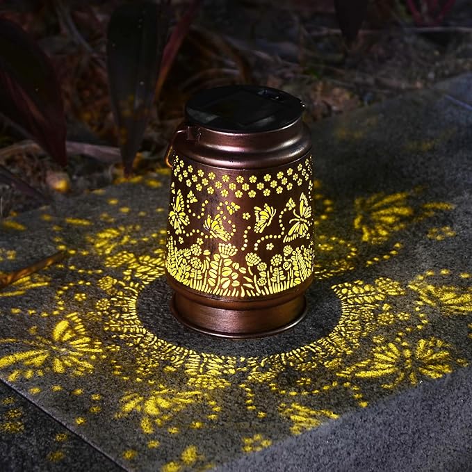 Styleonme Butterfly Lover Solar Light, Mother's Day Lantern Gift for Women Mom Grandma Sister, Hanging Image Butterflys Lanterns, Yard Corridor Garden Decor, Thanksgiving Day, Birthday Gifts - Bloomnest