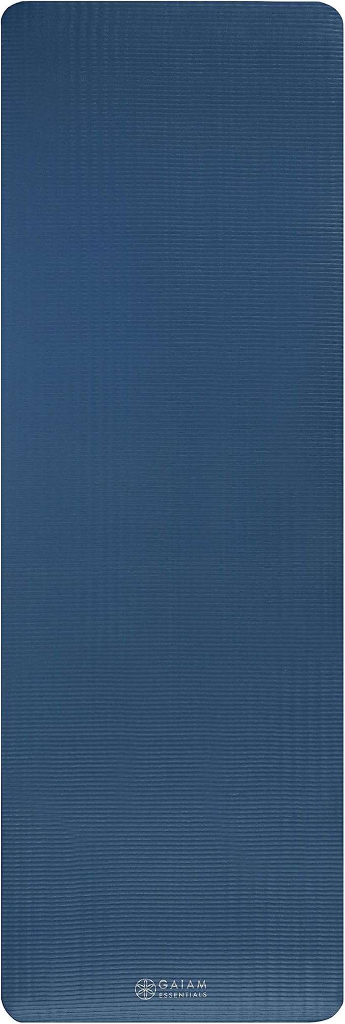 Gaiam Essentials Thick 2/5" (10mm) and Thin 1/4" (6mm) Yoga & Pilates, Fitness & Exercise Mat with Easy-Cinch Carrier Strap