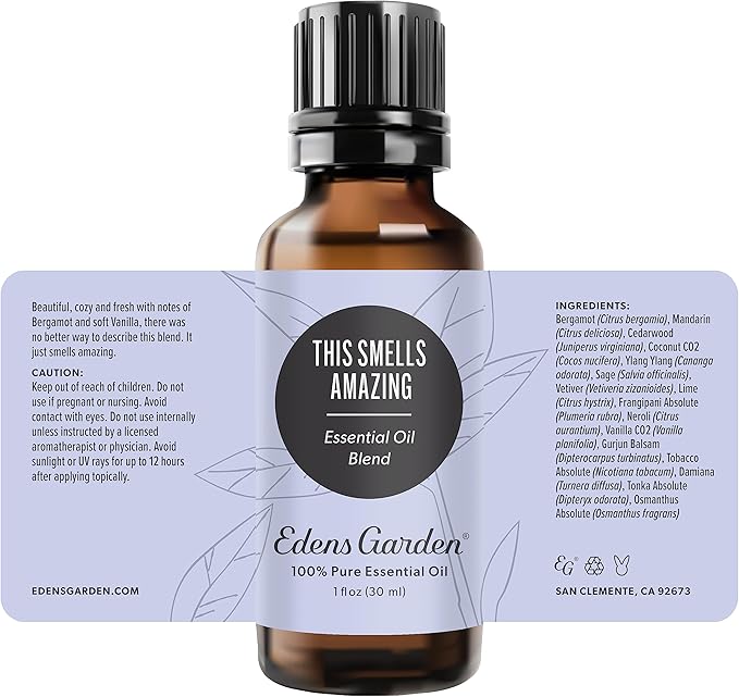 Edens Garden This Smells Amazing Essential Oil Blend- 100% Pure Premium Grade, Undiluted, Natural, Therapeutic, Aromatherapy, The Best for Skin, Candle, Humidifiers 30 ml (1 fl oz) EdensGarden