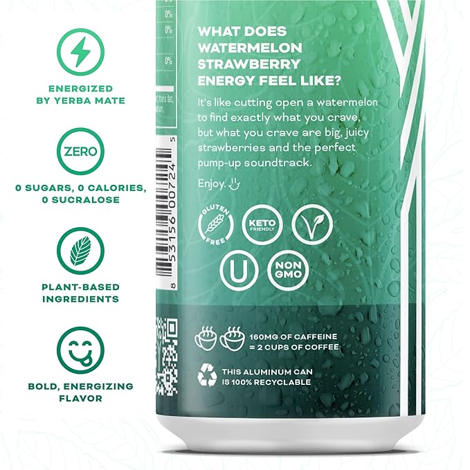Yerbaé Variety Flex Pack, Functional Energy Drink - 0 Sugar, 0 Calories, 0 Carbs. Yerbae is Energized by Yerba Mate, Plant-Based, Healthy Alternative to Sugary Energy Beverages, 16oz cans (12 Pack) - Bloomnest