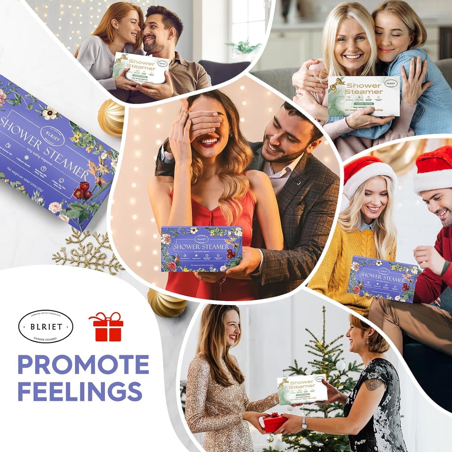 Shower Steamers Aromatherapy Spa Gifts for Women 8 Pack, Shower Bombs Birthday Gifts for Mom with Lavender Natural Essential Oils, Self Care Gifts for Women & Lover