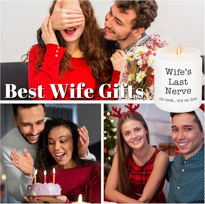 Homsolver Gifts for Wife from Husband, Wedding Birthday, Mothers Fathers Day,Christmas, Anniversary, Valentines, Romantic Scented Candles - Bloomnest