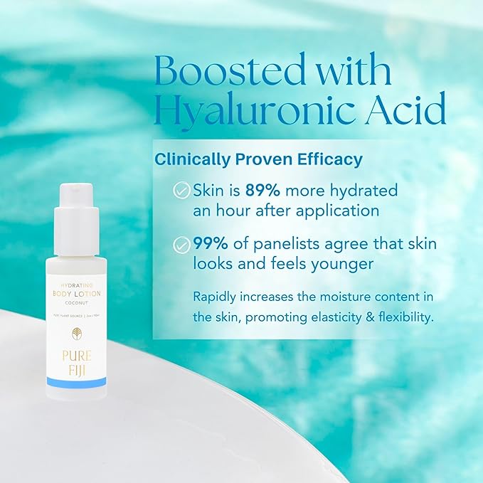 PURE FIJI Hydrating Body Lotion Travel Size, Coconut (3oz/90ml) - Bloomnest
