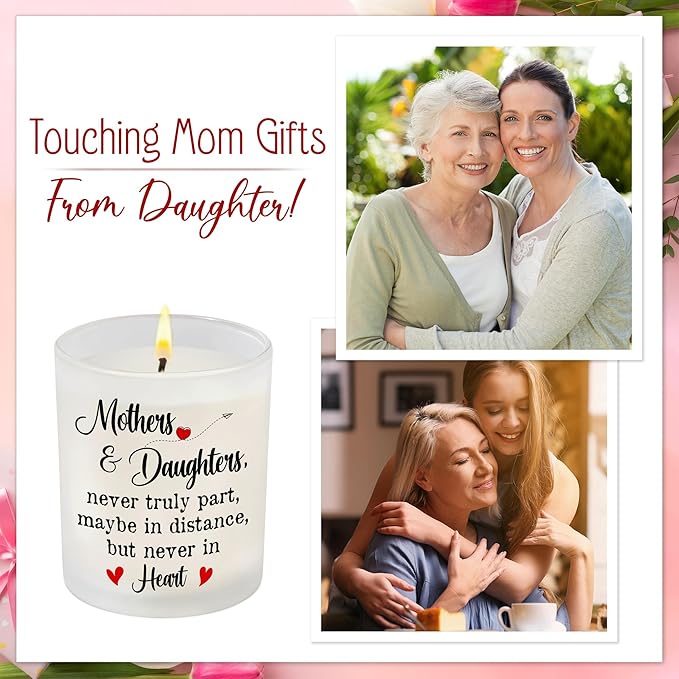 TEEZWONDER Birthday Gifts for Mom from Daughter - Long Lasting Vanilla Lavender Candle 10 oz - Mothers Day Birthday Gifts for Mom Mother Mama Grandma, Mother Daughter Gift, Scented Candles for Women