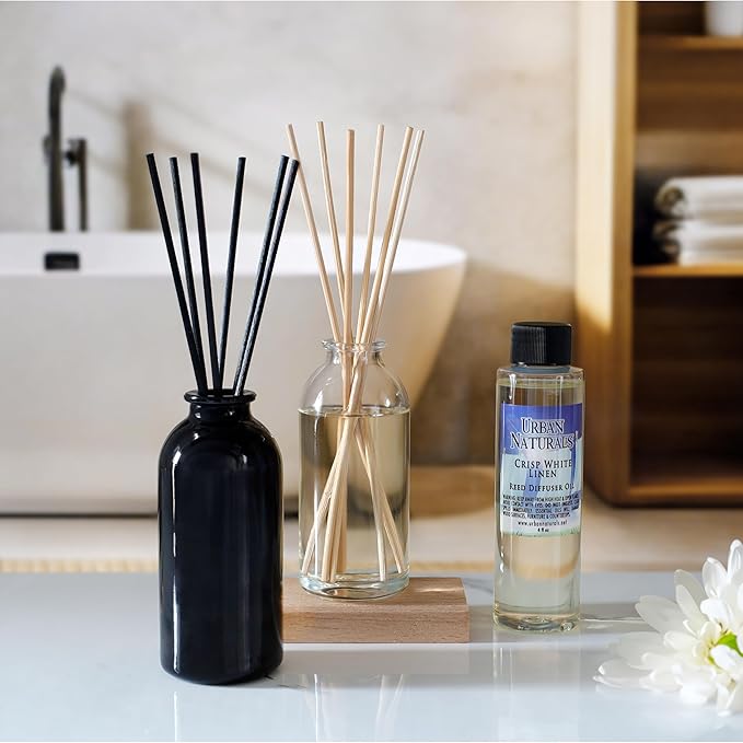 Urban Naturals Ocean Mist & Sea Salt Reed Diffuser Set | Made with Essential Oils & Real Botanicals | Decorative Air Freshener for Large Rooms | Beautiful Home Décor Makes a Great Gift - Bloomnest