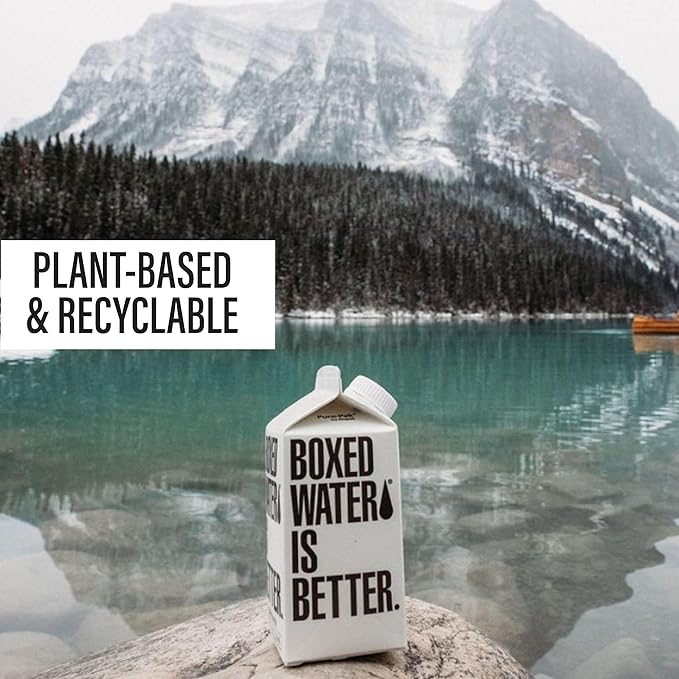 Boxed Water 11.2 oz. (24 Pack) – Better Than Premium Plastic Purified Drinking Water BPA-Free, Refillable Reusable Cartons - Mini - Bloomnest