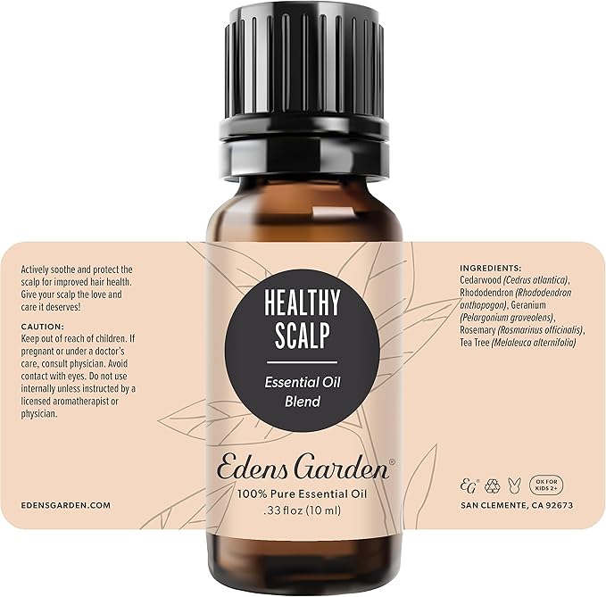 Edens Garden Healthy Scalp Essential Oil Blend- 100% Pure Premium Grade, Undiluted, Natural, Therapeutic, Aromatherapy, The Best for Skin, Face, Hair 10 ml (.33 fl oz) - Bloomnest