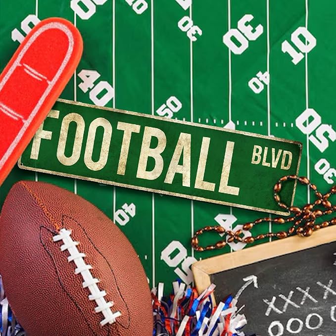 Football Gifts for Boys 8-12 Accessories Football Stuff Wall Decor for Boys Room Football Room Gear Teen Boys Birthday Christmas Vintage Wall Sign - Bloomnest