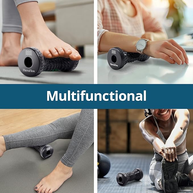 TheraFlow Foot Massager for Plantar Fasciitis Relief - Portable & Lightweight Foot Massager for Neuropathy Pain Relief for Feet, 360° Acupressure Nubs - Bloomnest
