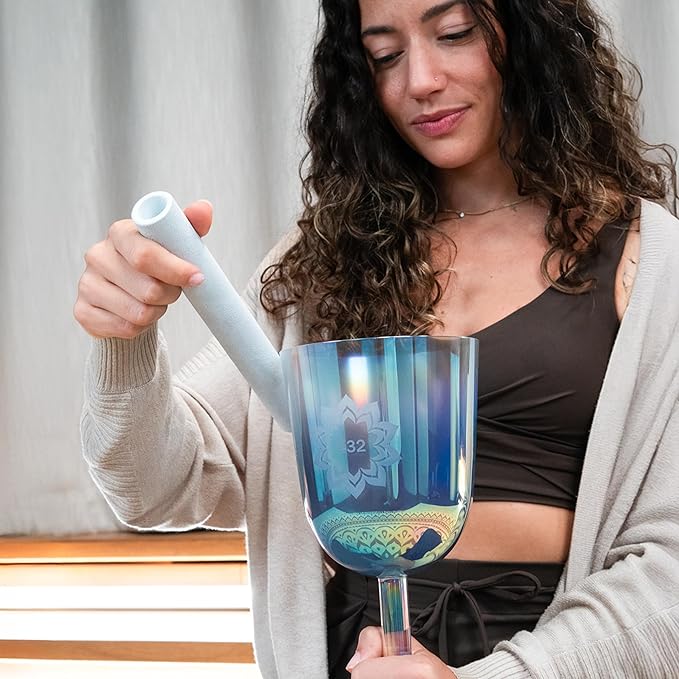 Meinl Sonic Energy Crystal Singing Bowl Suede Mallet Resonant Rod β for Meditation, Yoga, Sound Baths, Chakra Healing - Bloomnest