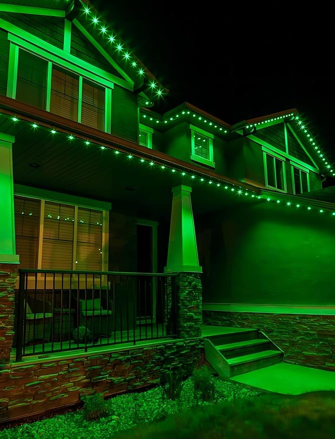 C7 Green LED Light Bulb,25 Pack 0.6w C7 Ceramic Replacement Christmas Lights with E12 Base,Green Outdoor Light Bulb for Chandelier Window Candle Christmas String Lights - Bloomnest