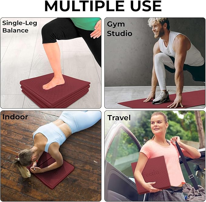 Foldable Yoga Mat, 6mm Thick, Lightweight, Anti-Slip, and Easy to Store โ Perfect for Travel, Yoga, Pilates, Home Workouts, and Floor Exercises - Bloomnest
