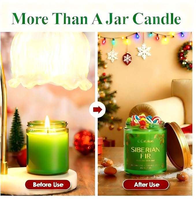 Christmas Soy Candles for Christmas Home Decor Non-Toxic Aromatherapy Scented Candles for Holiday Christmas Gifts, Cozy Cute Jar Candle, Winter Candle for Women Men, Apple Cider Scent Candle - Bloomnest