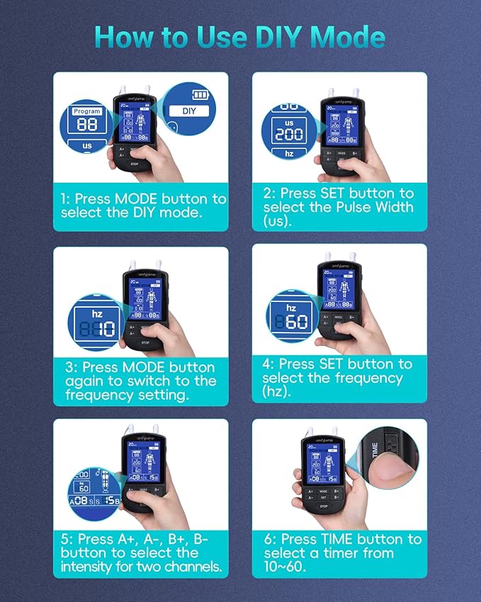 Comfytemp TENS Unit Muscle Stimulator for Pain Relief Therapy, TENS Machine with 24 Modes and DIY, Dual Channel EMS Unit, Pulse Muscle Massager for Back, Shoulder, Sciatica, Arm, 10 Electrode Pads Comfytemp