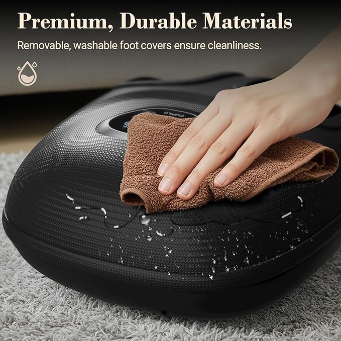 Foot Massager FSA Eligible HSA, Feet Massager with Heat for Plantar Fasciitis Relief, 5 Levels Compression & Vibration Massage for Neuropathy, Christmas Gifts for Women Men, Fits Up to 13" - Bloomnest