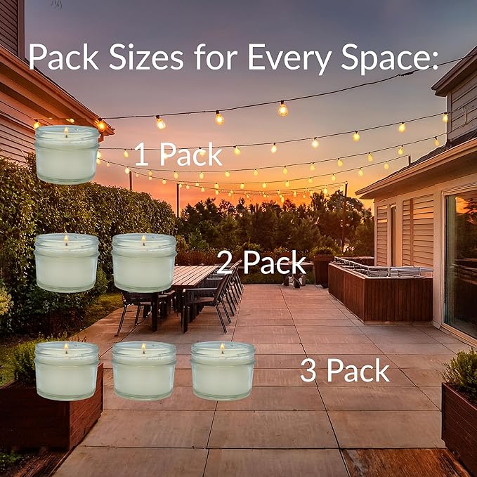 Best Bee Brothers Lemongrass + Verbena Citronella Candle, Outdoor Soy Candle, 3 Oz. (2 Pack) - Bloomnest