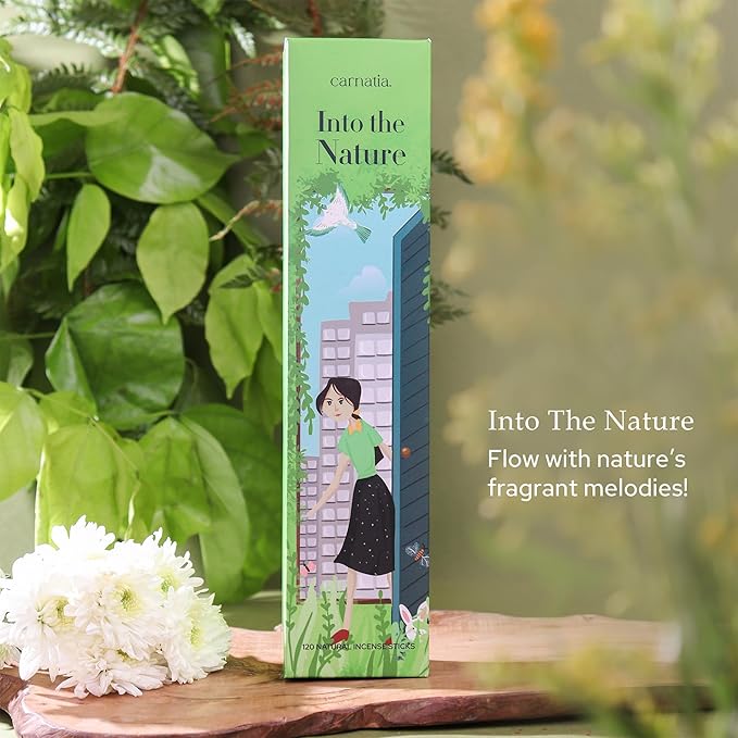Carnatia Into The Nature Incense Sticks – Set of 6 Fresh, Earthy Scents for Stress Relief, Inner Peace & Clarity | Natural, Long-Lasting Aromas to Reconnect with The Earth Like Never Before! - Bloomnest
