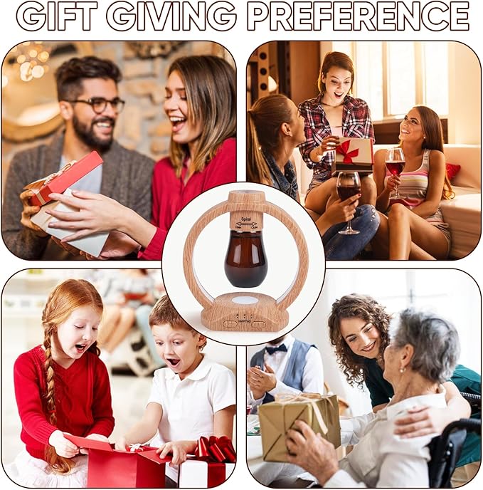 HAPPTWS Essential Oil Diffuser Set- Diffuser 3 Timer Settings Battery Powered Cordless Setup 7 Color LED Lights for Bedroom Yoga Room Pet Room HAPPTWS