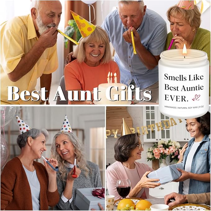 Homsolver Gifts for Aunt, Birthday Mothers Christmas Thanksgiving Gifts for Aunt, Smells Like Best Auntie Ever Scented Candles - Bloomnest