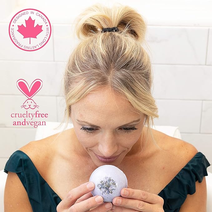 12 XXL Bubbly Organic Bath Bombs Gift Set for Women Men and Kids Designed in Canada Long Lasting Floaters Relaxing Aromatherapy Rich in Pure Essential Oils Healing Properties - Bloomnest