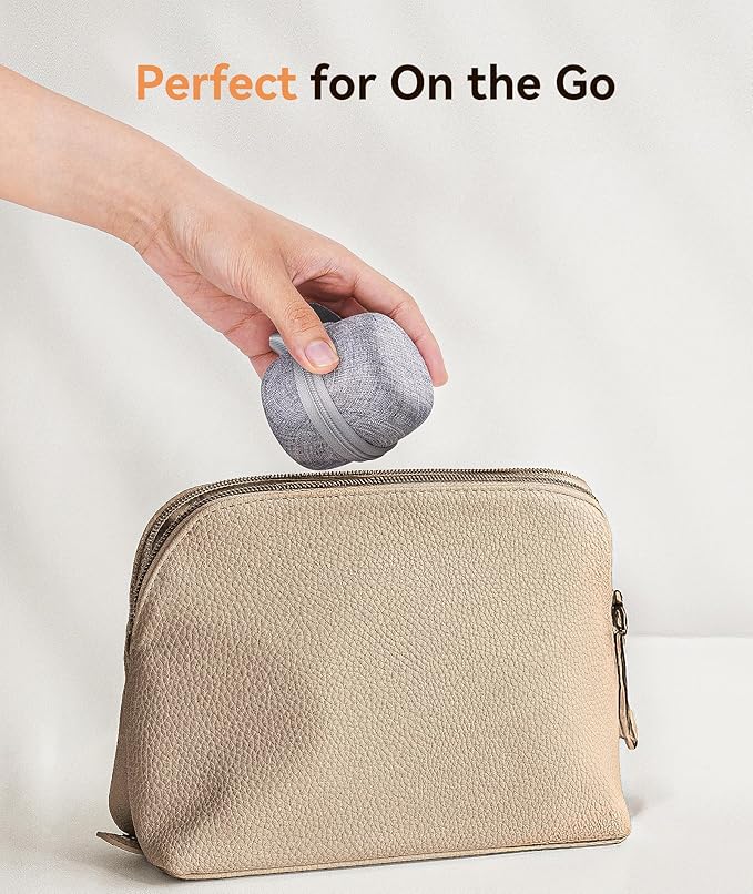 Dreamegg Portable White Noise Machine with Travel Case - Egg-Sized Sound Machine for Baby & Adult Sleep, 16 Soothing Sounds, 1000mAh Battery, Timer, Sound Machine for Baby Adults Home Gift, White - Bloomnest