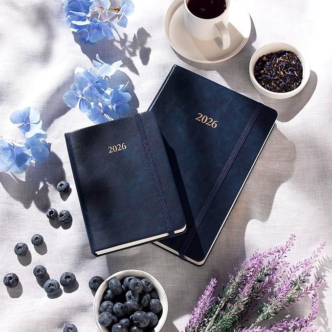 Wykeham's Executive 2026 Daily Journal Planner – US Public Holidays & Format – Customization Available (Royal Blue, 8.5"×5.5") - Bloomnest
