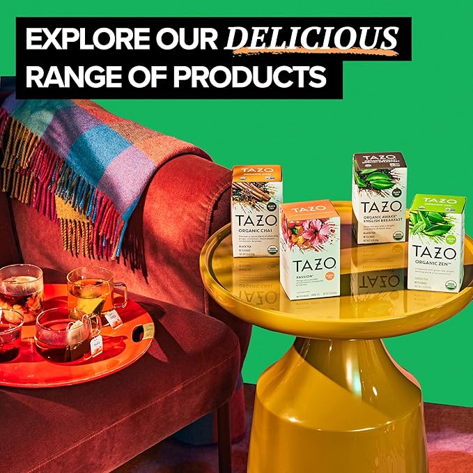 TAZO Tea Bags, Green Tea, Organic Zen, Green Ginger & Peachy Green (1ea) (Variety Pack) - Bloomnest