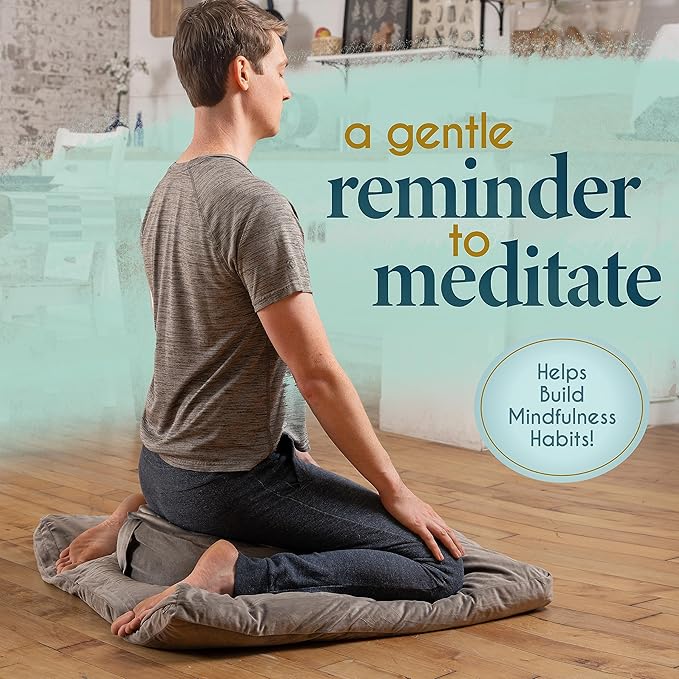 Florensi Meditation Cushion - Comfortable Floor Pillow - Traditional Tibetan Meditation Pillow with Beautiful Velvet Cover - Large Floor Cushion Seating for Adults - Premium Yoga Buckwheat Bolster - Bloomnest