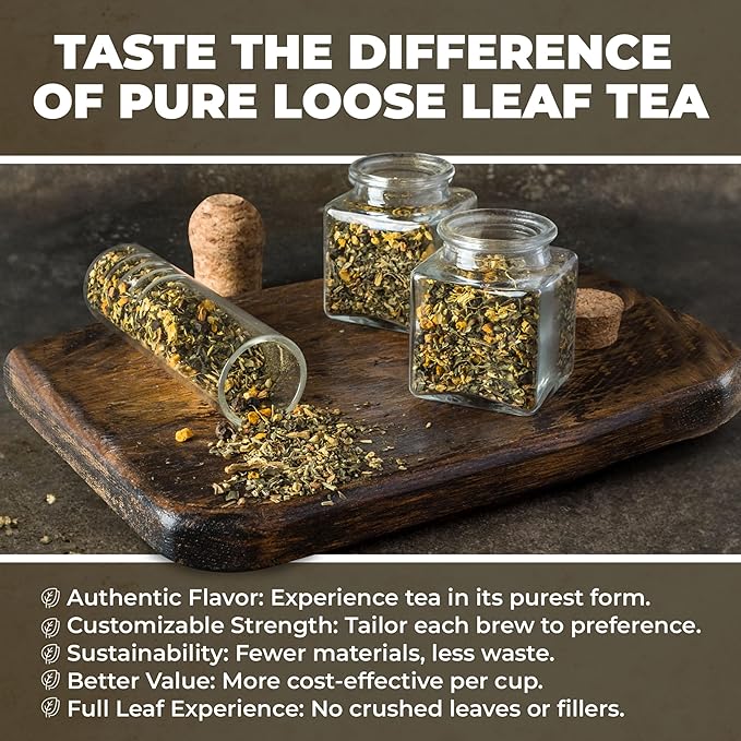 Gardenika Organic Flamma-tea Loose Leaf Tea | Premium Turmeric Ginger Blend with Cinnamon, Peppermint & Black Pepper | 100% Natural, Caffeine Free Herbal Wellness Tea | 4oz (113g) - Bloomnest
