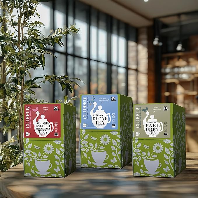 Clipper Tea, Organic Decaf, Plant-Based, Decaffeinated Black Tea, Great Over Ice, 250 Tea Bags - Bloomnest