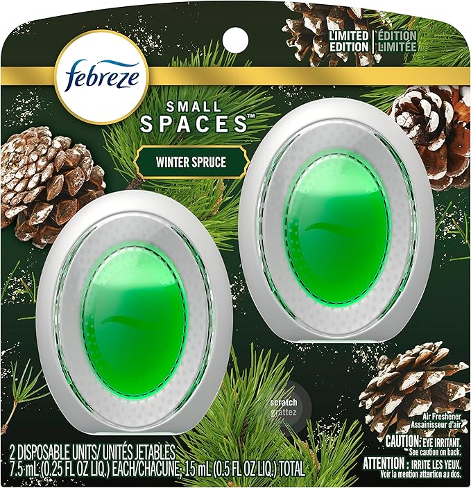 Febreze Small Spaces Air Freshener Limited Edition Scents (Winter Spruce, 2 Pack) - Bloomnest
