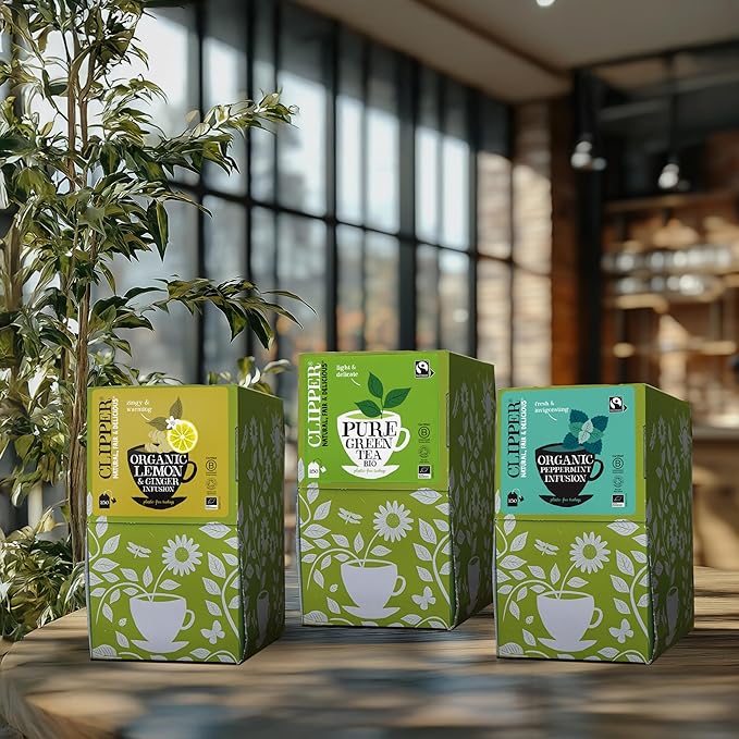 Clipper Tea Peppermint Teabags – Caffeine Free, USDA Organic, Great Hot or Iced – Sweet, Refreshing, Natural, Fair & Delicious Sweet – 250 Tea Bags