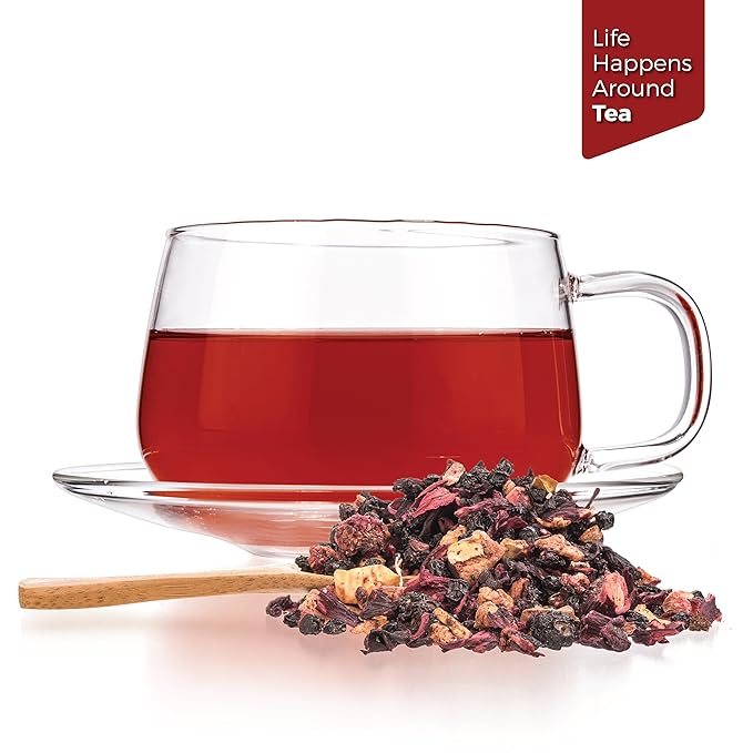 Tealyra - Grandma's Garden Berry - Fruit Tea Blend - Hibiscus & Berries Herbal Loose Leaf Tea - Vitamins Rich - Caffeine-Free - Hot & Iced - 110g (4oz) - Bloomnest