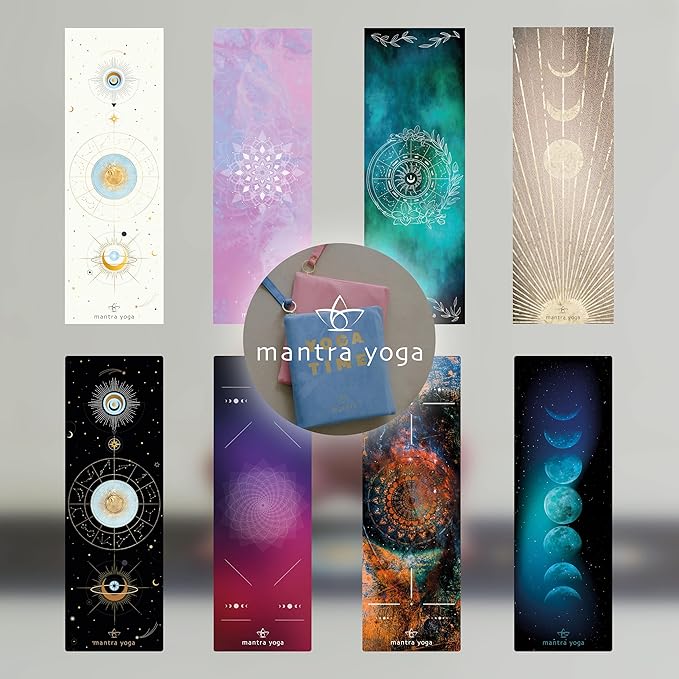 Mantra Yoga Travel PRO 1.5mm - Foldable Fitness & Exercise Mat with Bag | Lightweight, Compact & Eco-Friendly | Non-Slip & Washable | For All Types of Yoga | 72" L x 24" W | 2.6 lbs - Bloomnest