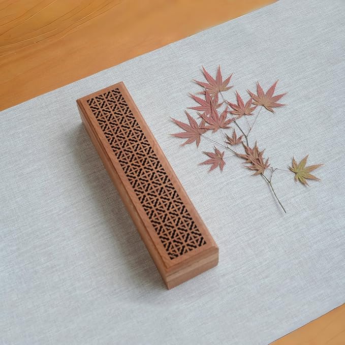Incense Holder Burner, Coffin Incense Box Holder for Sticks,Wooden Incense-Stick Holder&Ash Catcher for Meditation/Yoga Room/Bedroom/studyroom/Office (Incense Holder Box) - Bloomnest