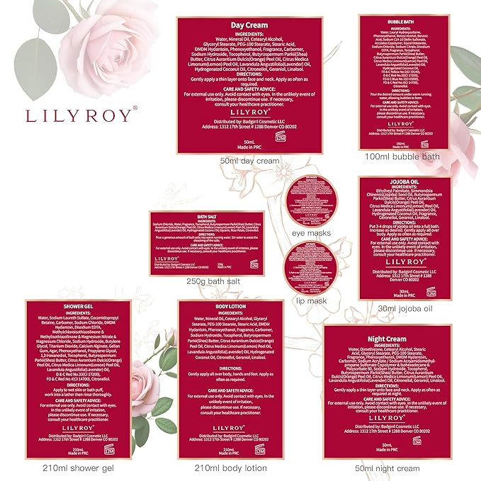 Valentines Day Gifts for Mom Spa Gift Set for Women 17Pcs Luxury Bath & Body Gift Set Beauty Care Kit with Necklace | Mothers Day, Birthday, Christmas Gifts for Her Wife Pampering Kit for Travel - Bloomnest