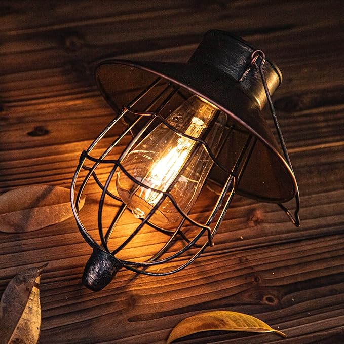 YAKii 2 Pack Solar Lantern Hanging Waterproof Outdoor Metal Solar Lamp with Warm White Light Decorate for Yard Garden Pathway Patio Porch Decor (Antique Copper) - Bloomnest