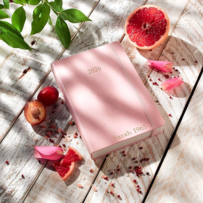 Wykeham's Executive 2026 Daily Journal Planner β US Public Holidays & Format β Customization Available (Personalized Rose, 8.5"Γ5.5") - Bloomnest