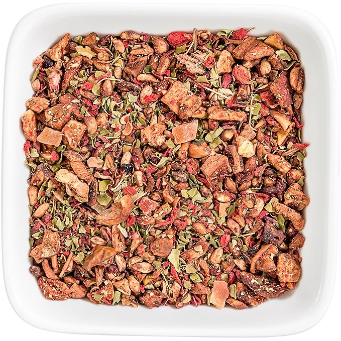 Tealyra - Pomegranate Raspberry - Fruity Herabl Loose Leaf Tea - Vitamins and Antioxidants Rich - Hot and Iced Tea - All Natural - Caffeine-Free - 112g (4-ounce) - Bloomnest
