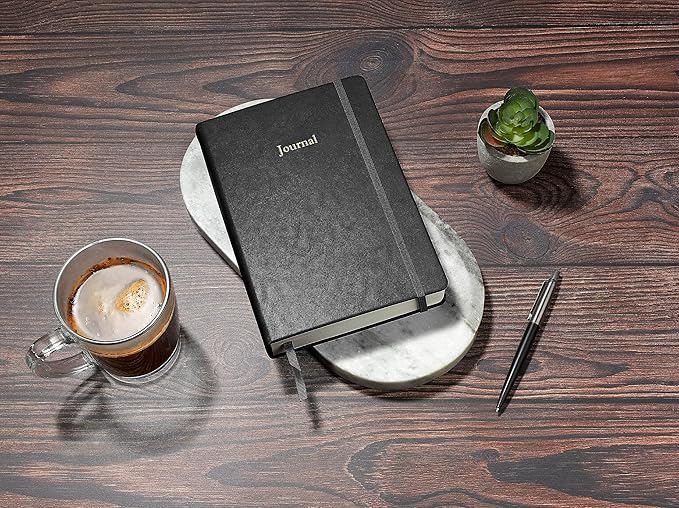 Wykeham's Executive 2026 Undated Daily Journal Planner – Customization Available (Black, 8.5"×5.5" - Undated) - Bloomnest