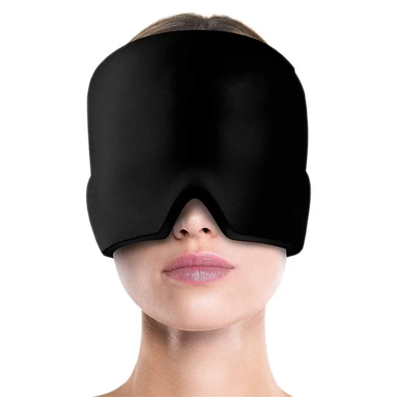 "Gel Ice Headache & Migraine Relief Hat, Cold Compress Therapy Cap, Ice Head Wrap & Eye Mask for Pain Relief Bloomnest