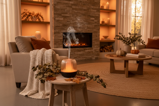 fall home diffuser scent bedroom living room aromatherapy setup