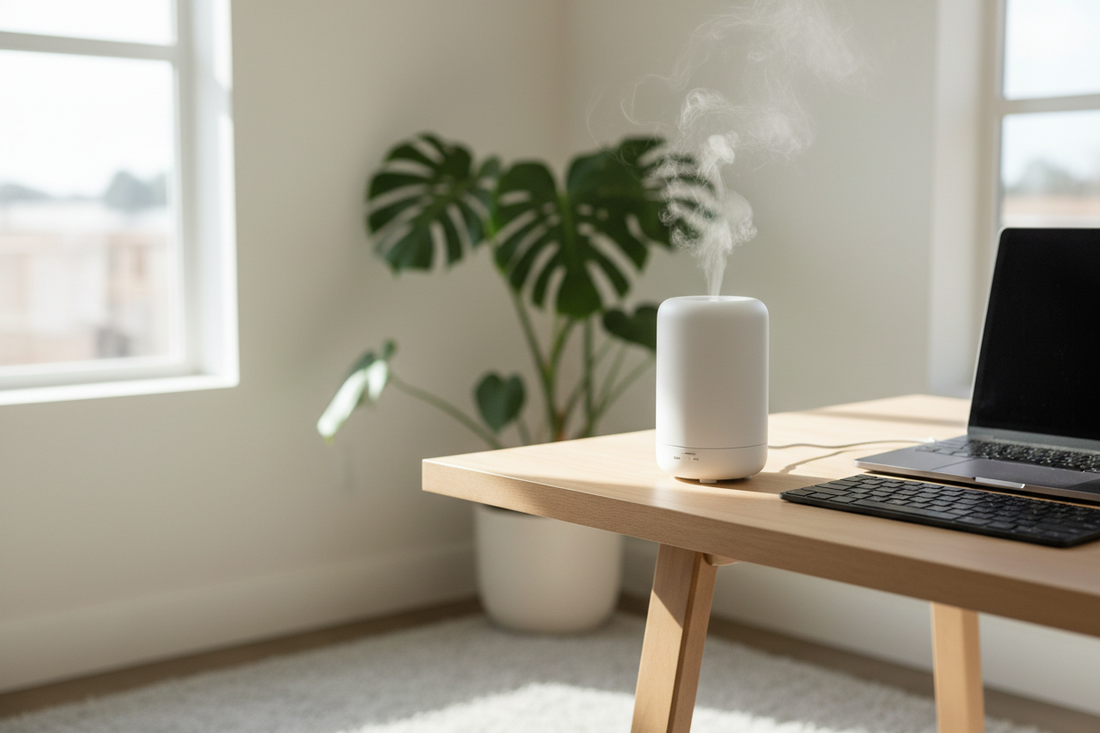 A high-quality aroma diffuser and incense holder set creating a peaceful home atmosphere, by Bloomnest.